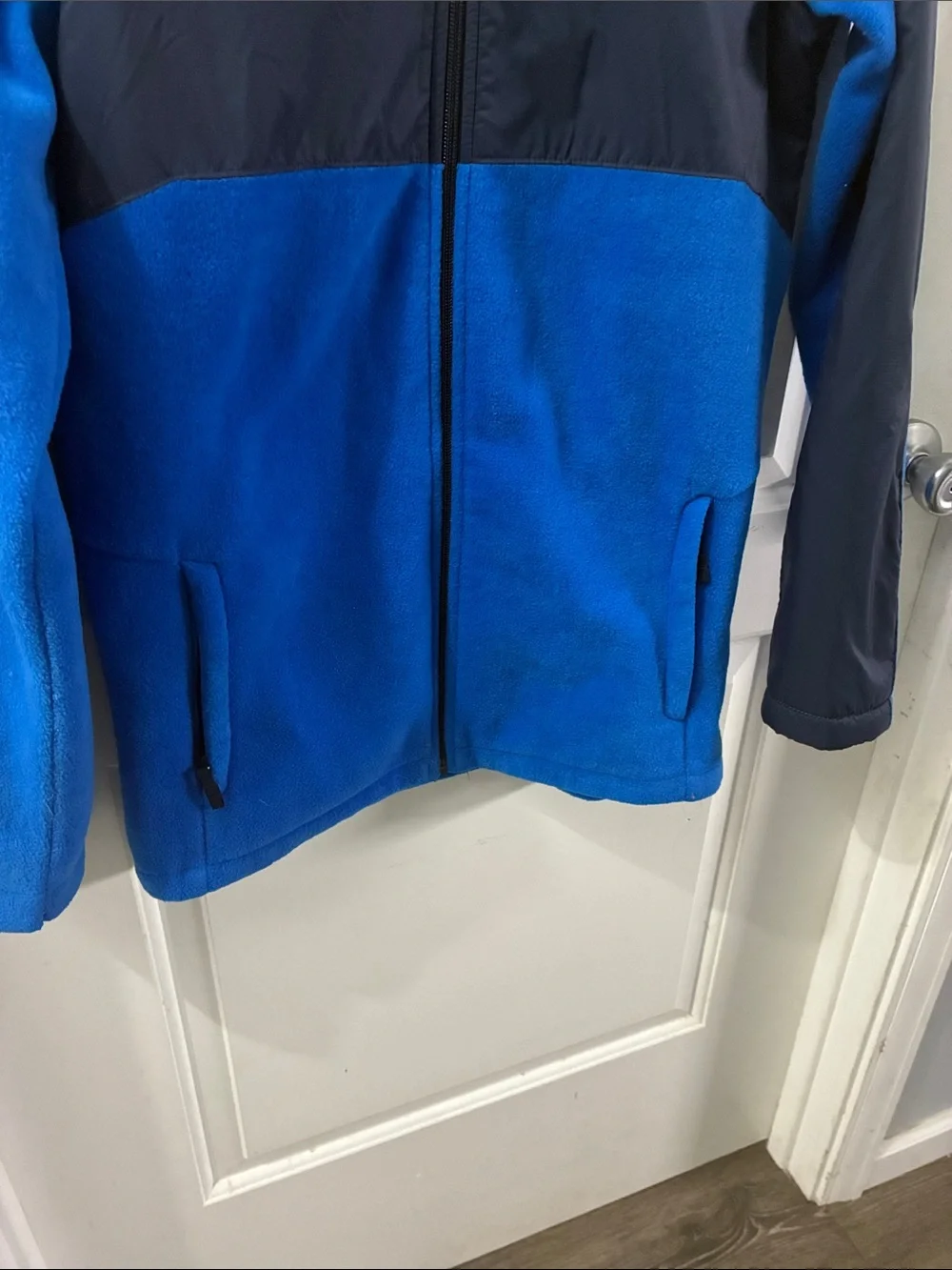 Columbia boys Navy and Bright Blue Two-Tone Puffer Jacket